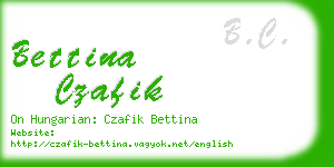 bettina czafik business card